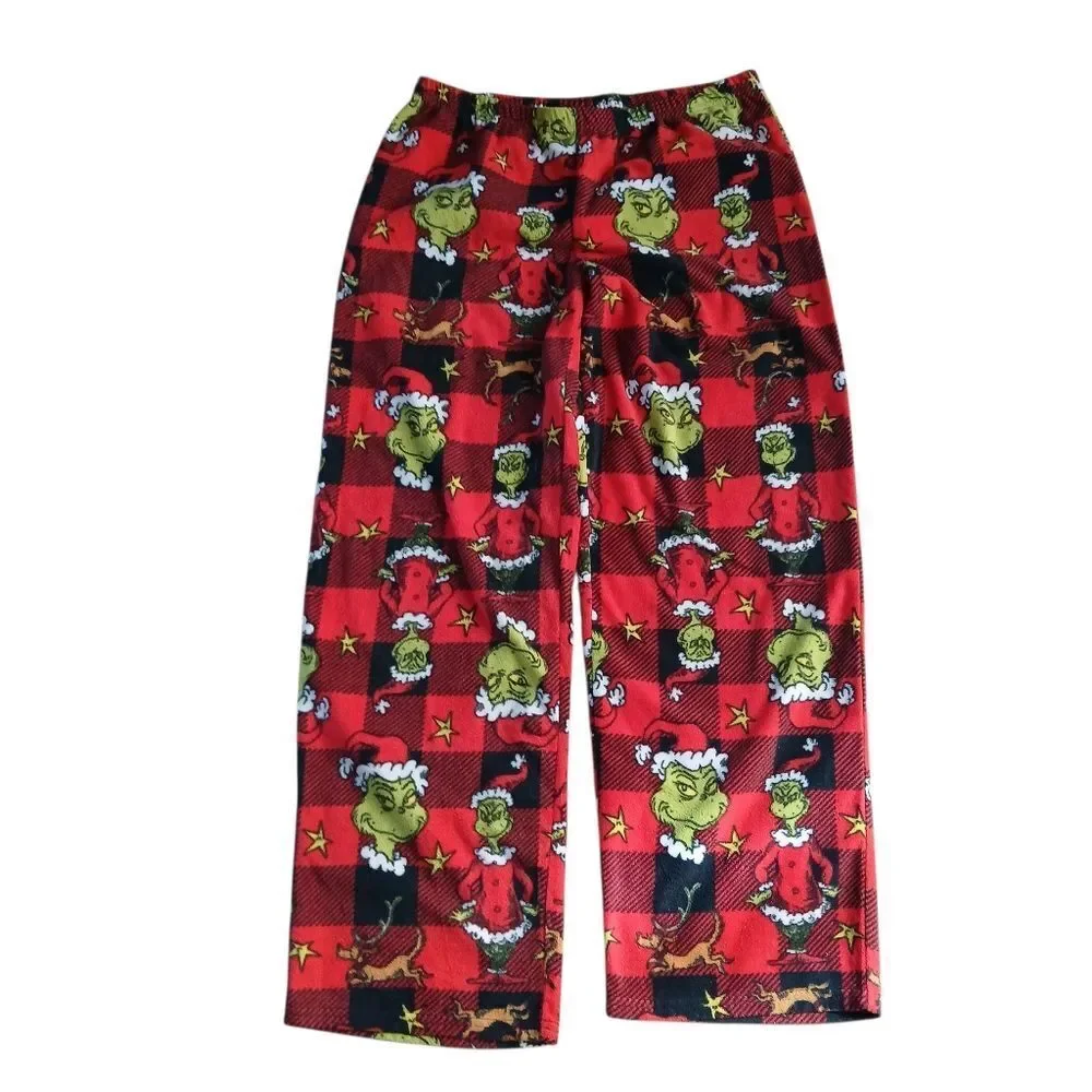 Dr. Seuss Grinch Pajama Set - Long Sleeve Fleece New No Tags Size Small - Picture 12 of 12